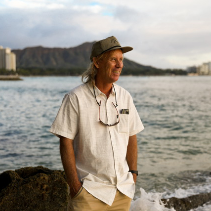 Tom Clarke at Diamond Head in Waikiki, Hawaii